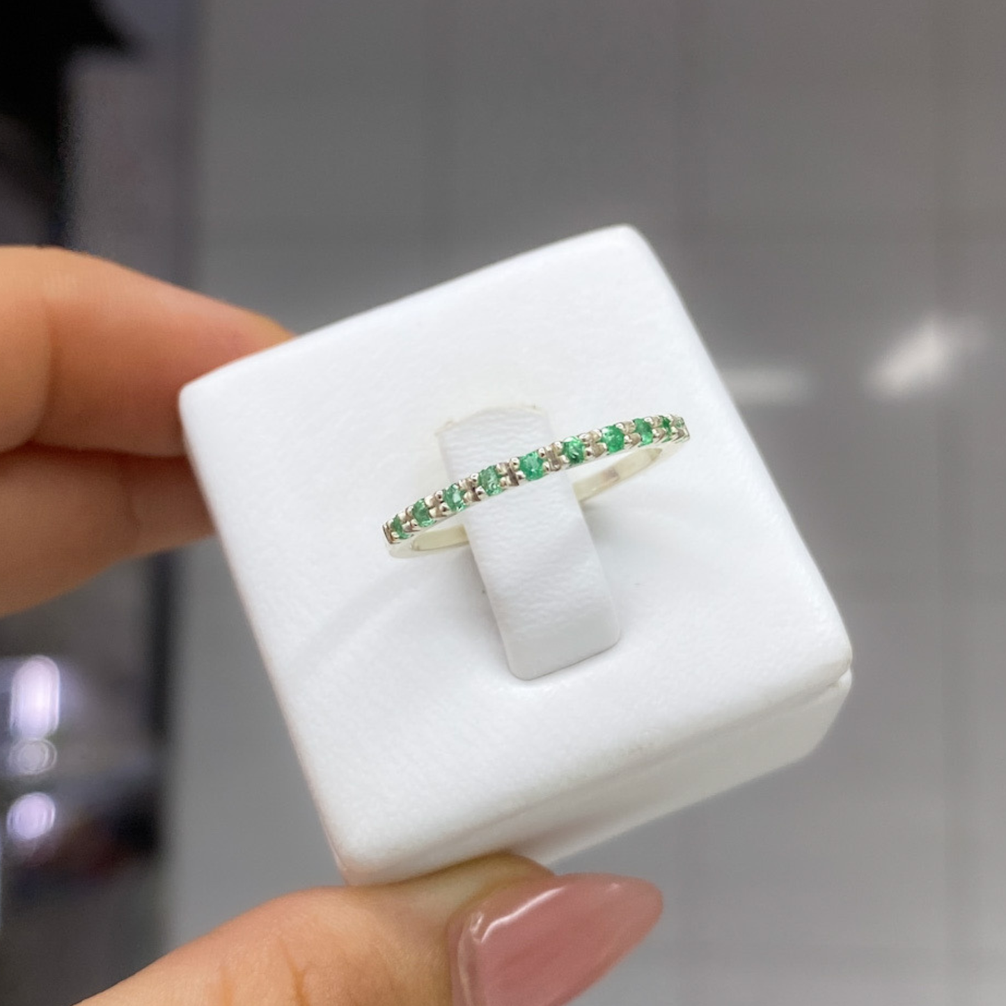 Anillo Churumbela con Esmeraldas Plata 925