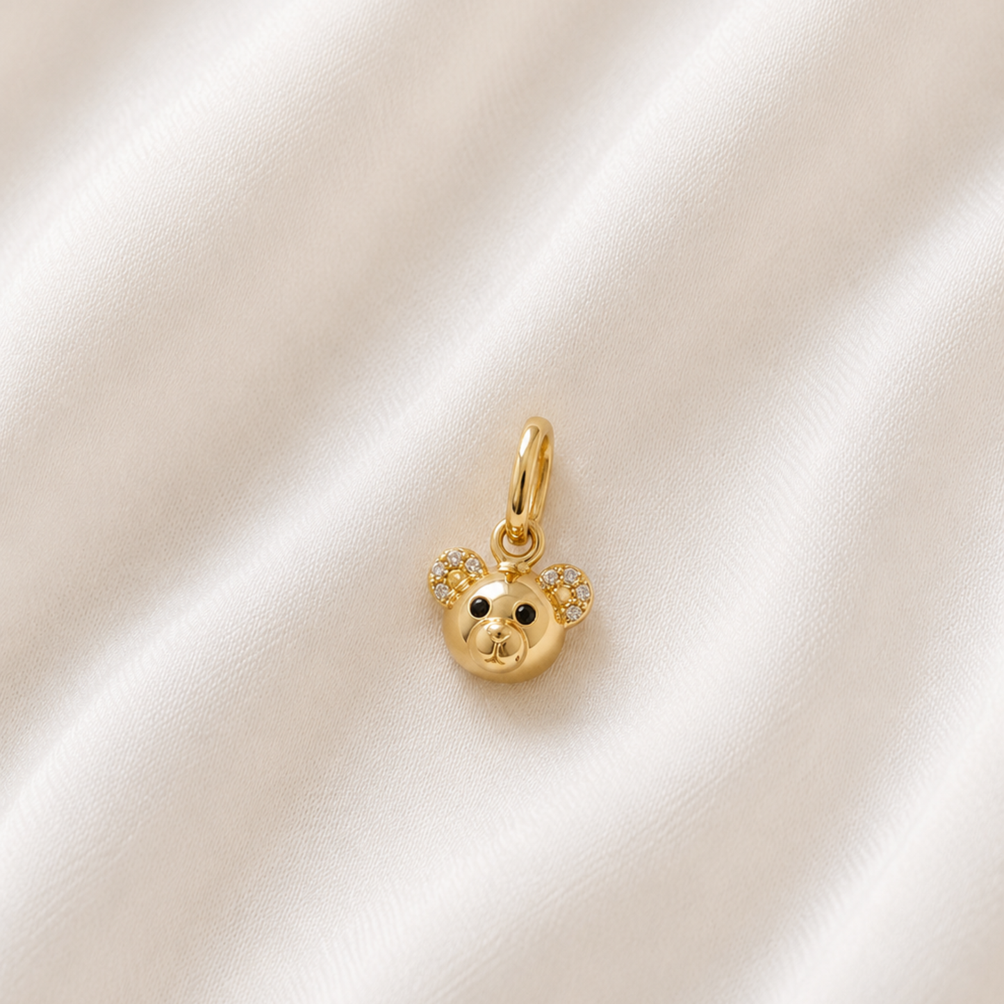 Dije Osito Luxury en Oro 18K con Circones 0,65 gr