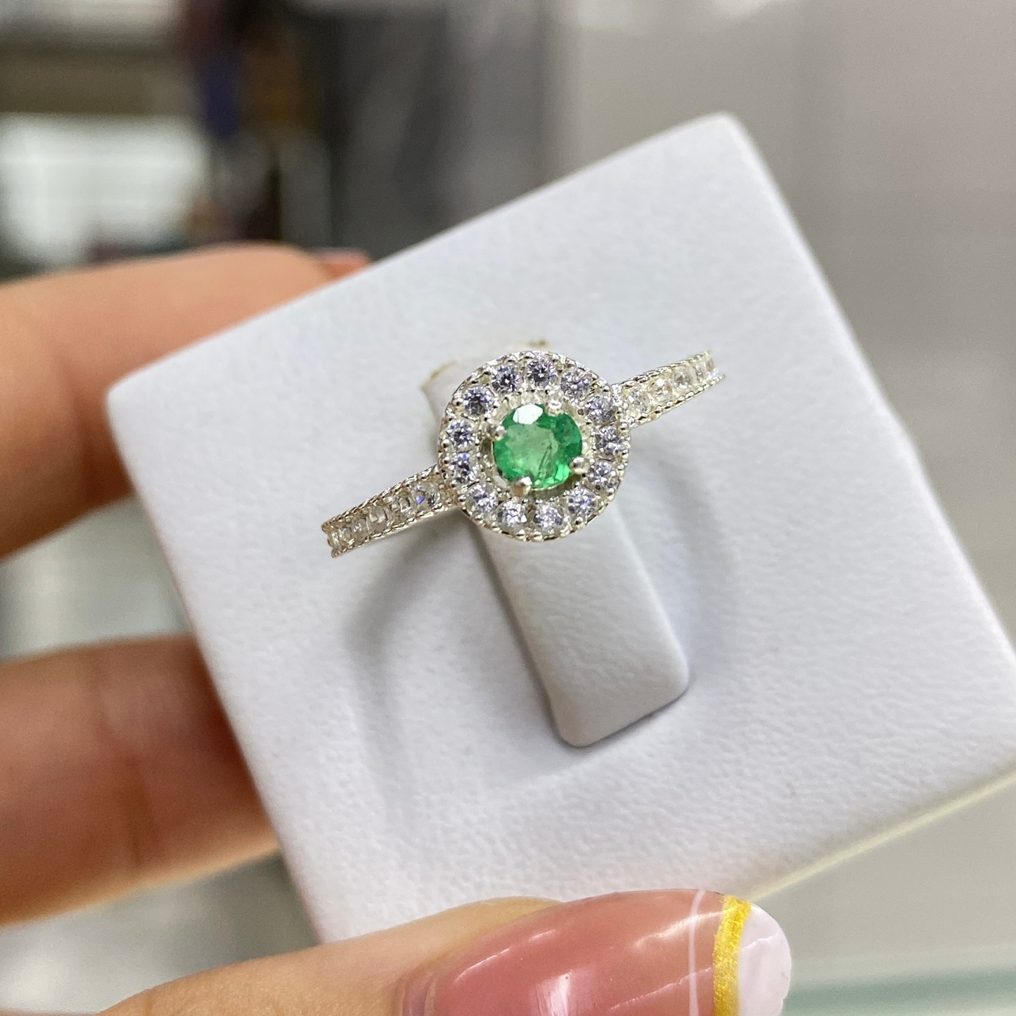 Anillo Esmeralda Plata 925