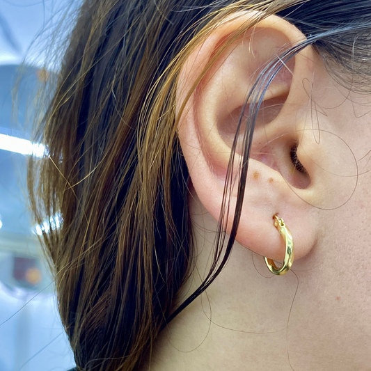 Candonga Entorchada Pequeña - Oro 18K