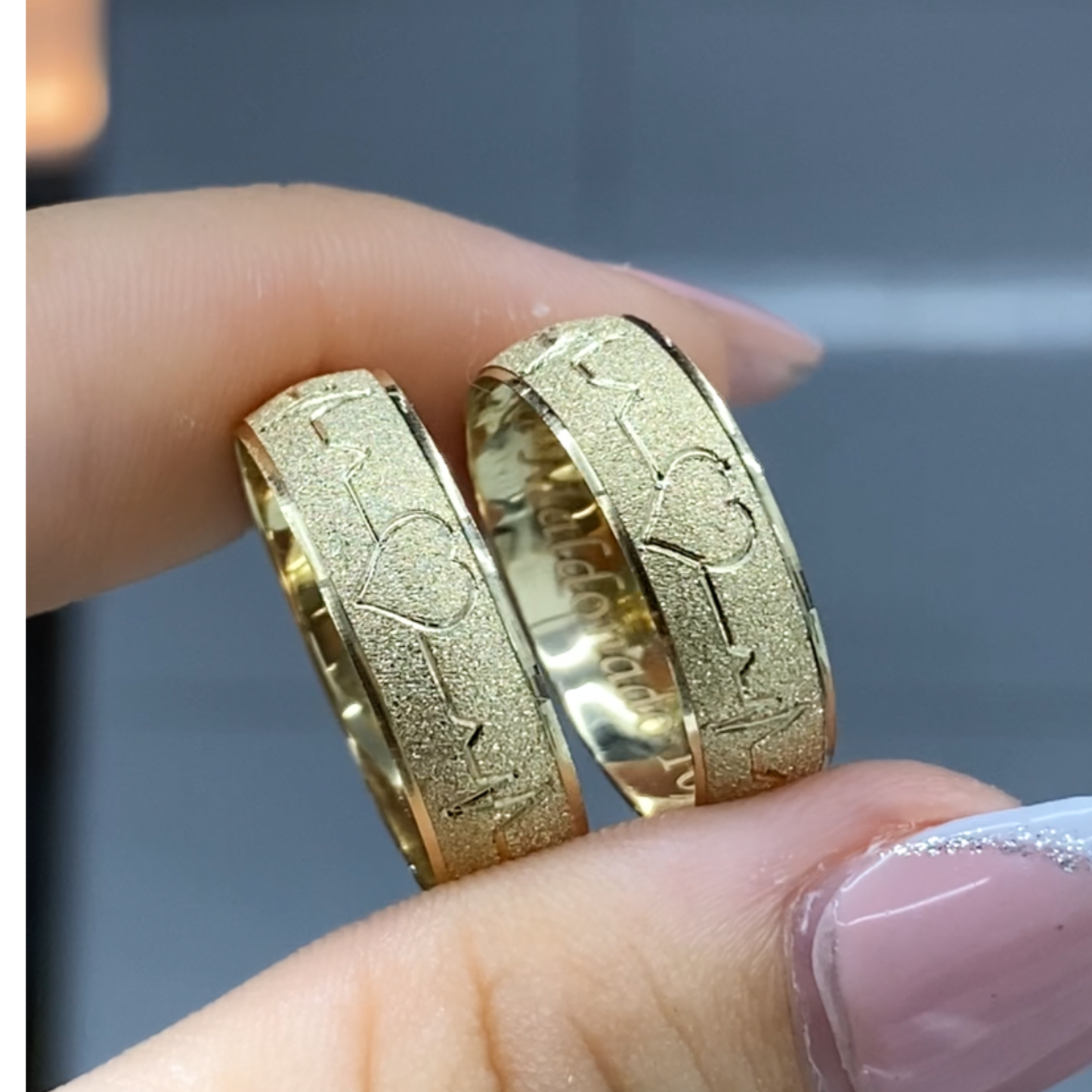 Argollas de Matrimonio Oro 18K Diseño Infinito de Amor / 3,85 gr