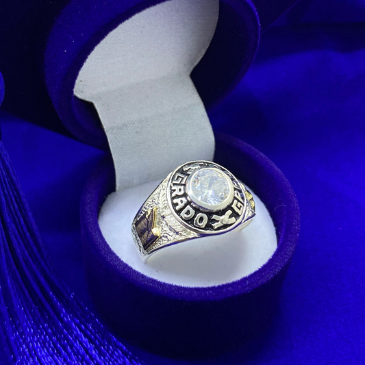 Anillo Graduación - Plata Oro 925