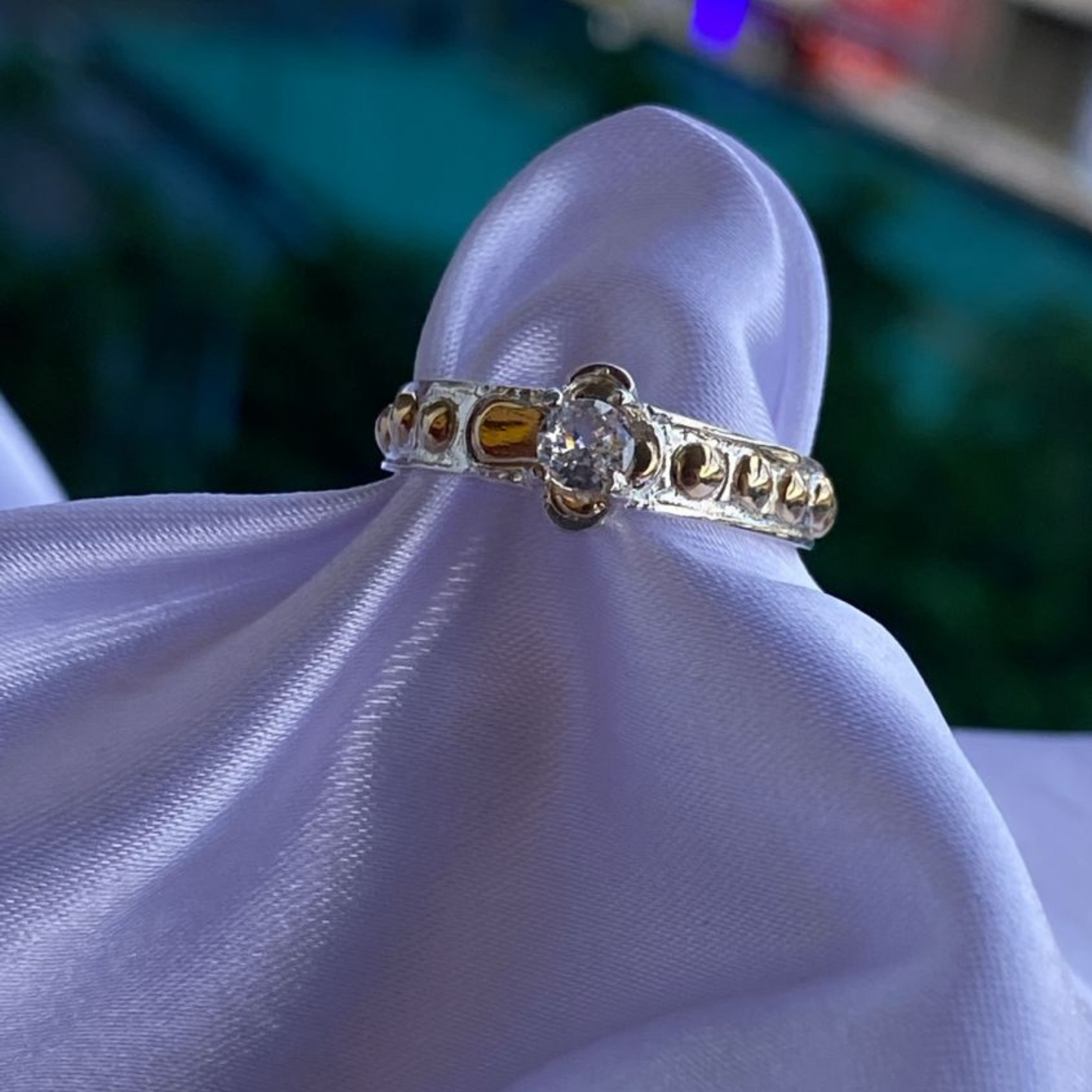 Anillo Denario Plata Oro 925