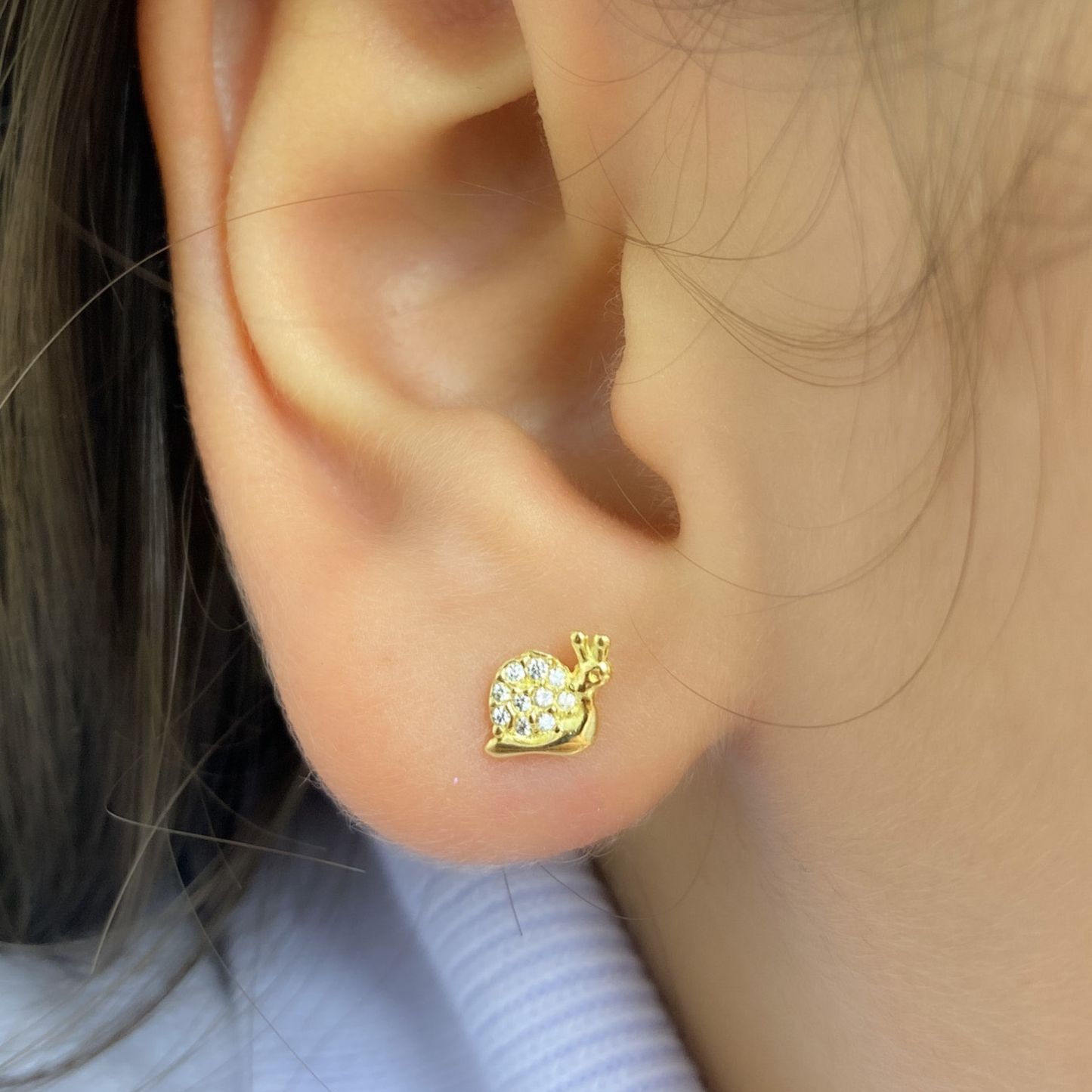 Aretes Caracol - Oro 18K 0.76 gr