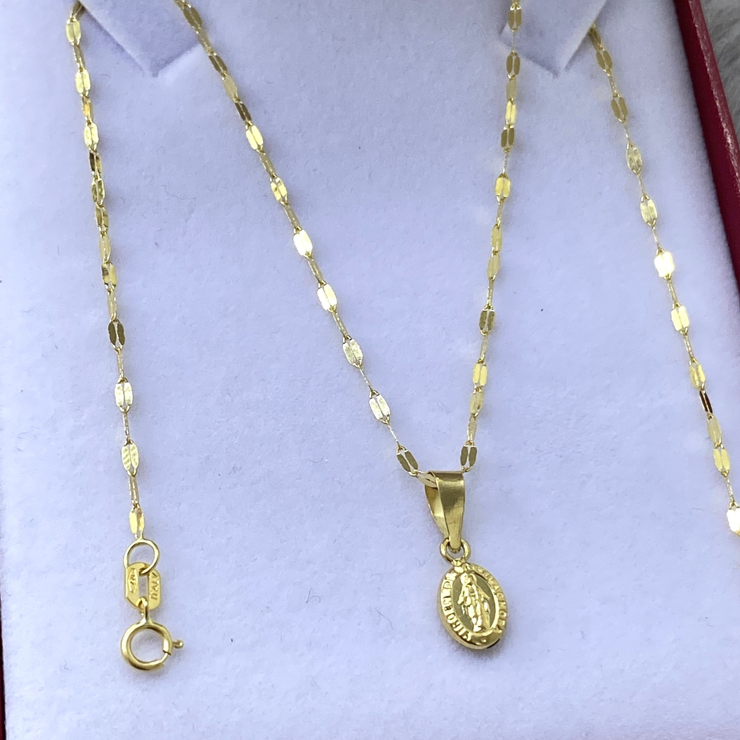 Cadena Crispeta - Virgen Oro 18 K