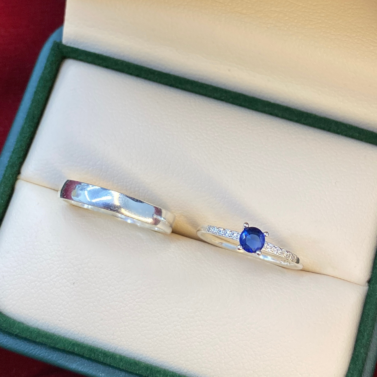 Set de Argolla y Anillo Plata 925 – Grabado y Estuche Incluidos