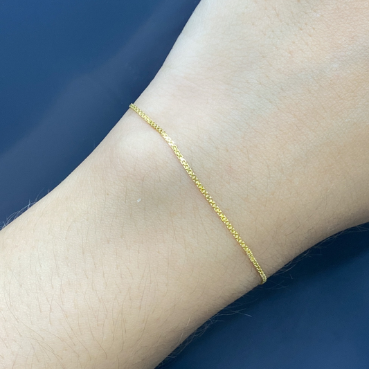 Pulsera Mini Tejido Chino Oro Italiano 750 / 0,72 gr