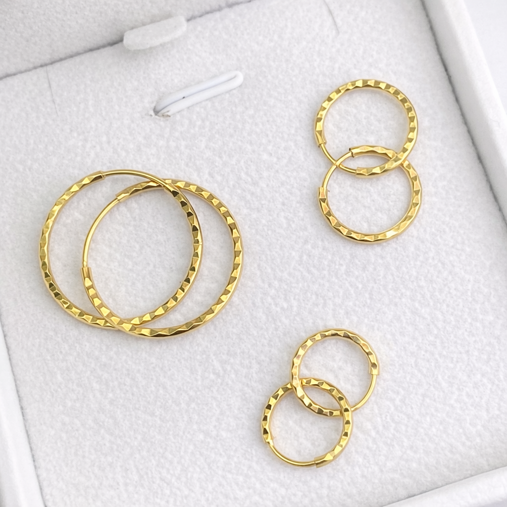 Candongas Diamantadas Oro 18K