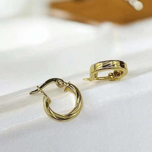 Candonga Entorchada Pequeña - Oro 18K