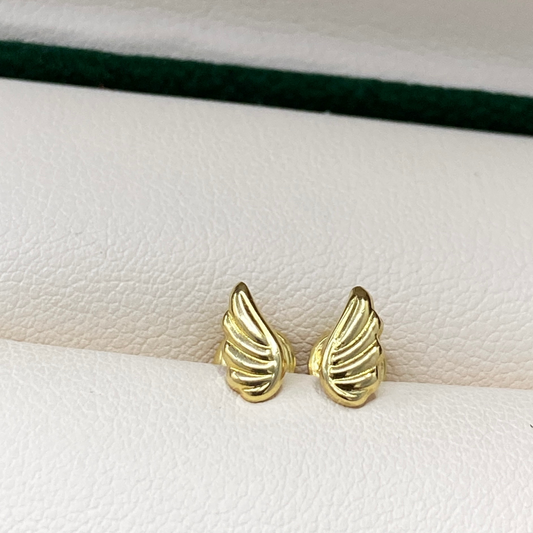 Aretes Alas de Ángel en Oro 18K