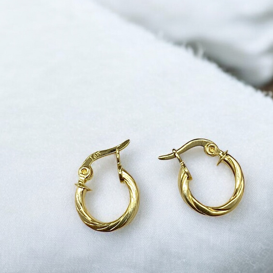 Candonga Entorchada Pequeña - Oro 18K