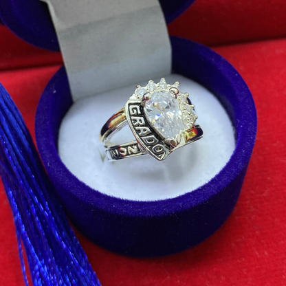 Anillo Graduación - Plata Oro