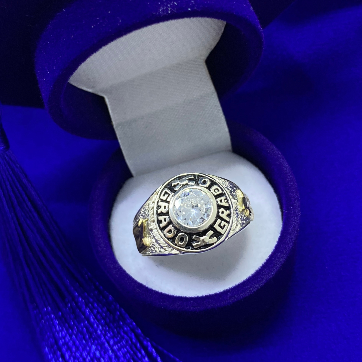 Anillo Graduación - Plata Oro 925