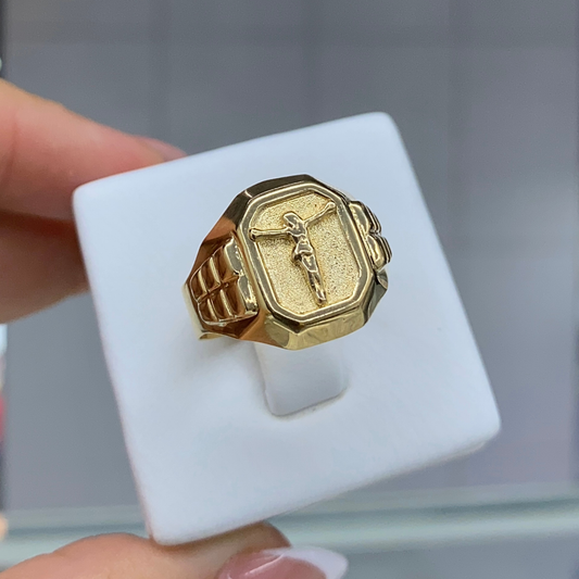 Anillo Cristo / 3,7 gr / Oro 18K