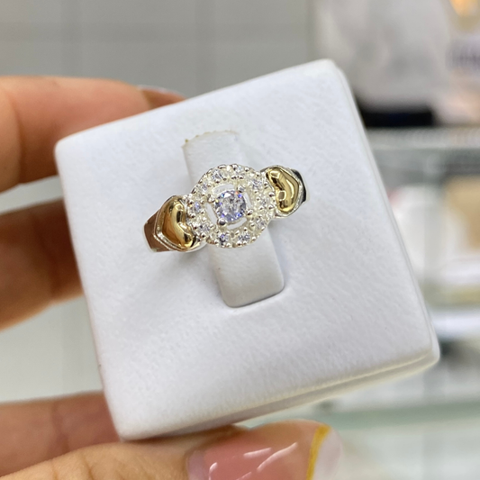 Anillo Corazón - Plata Oro 925