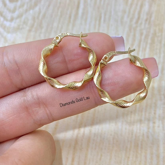 Candongas Entorchadas en oro 18k – Diseño elegante y sofisticado