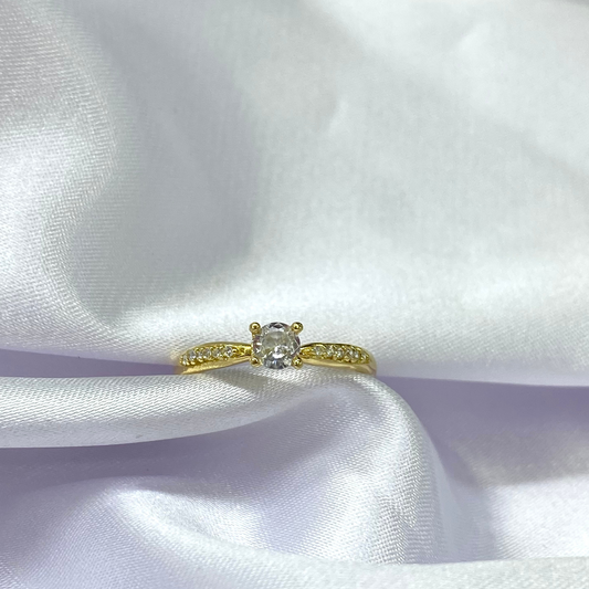Anillo Solitario - Oro 18K