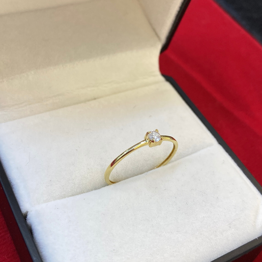 Anillo Solitario Oro 18K