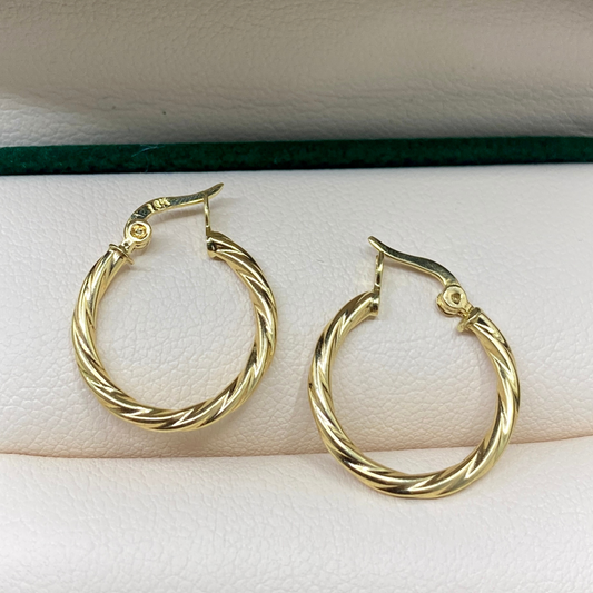 Candongas Entorchadas Oro 18k