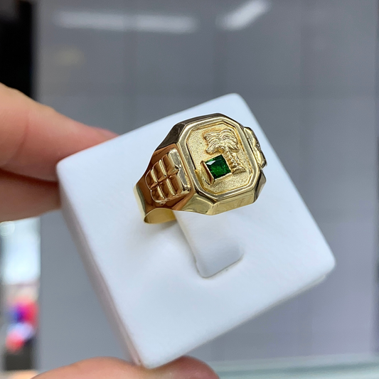 Anillo Palma  Quimbaya / 3,85 gr / Circones Oro 18K