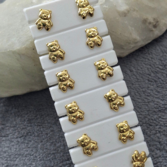 Aretes Osito Oro 18K