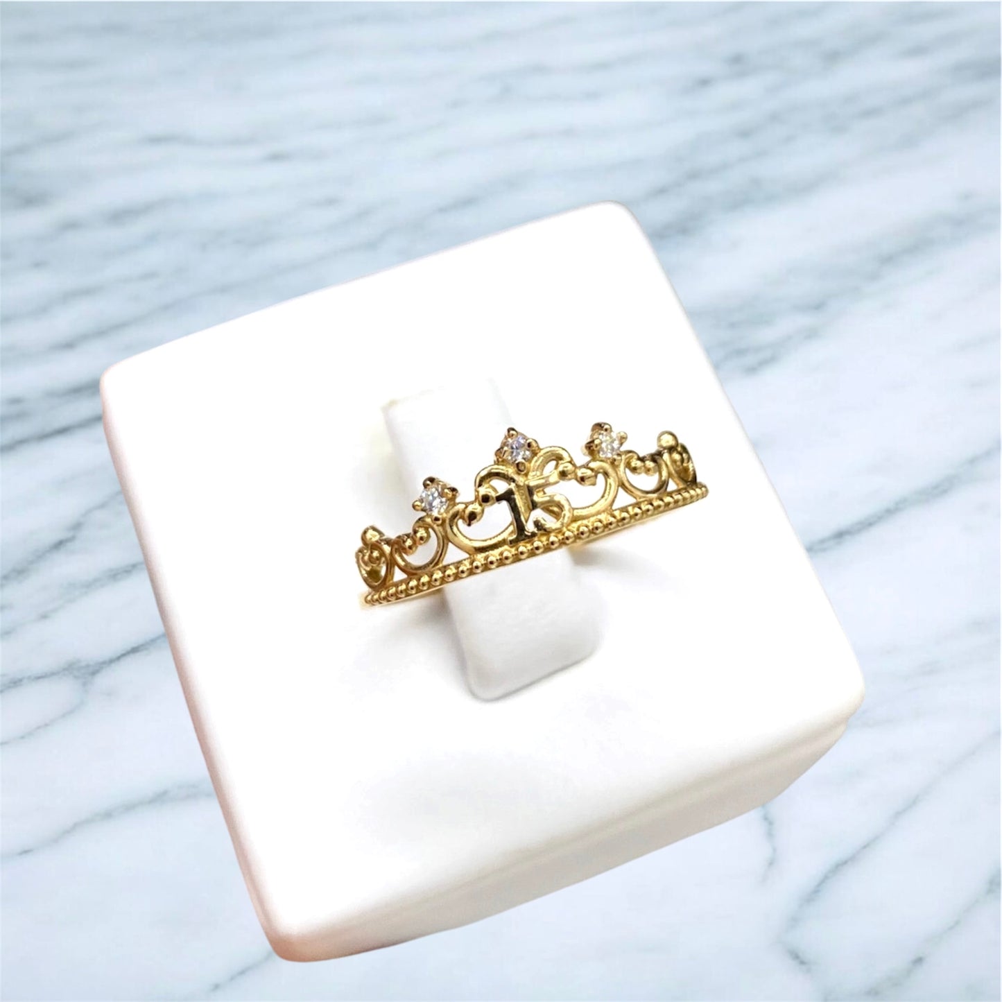 Anillo Corona  XV - Oro 18K