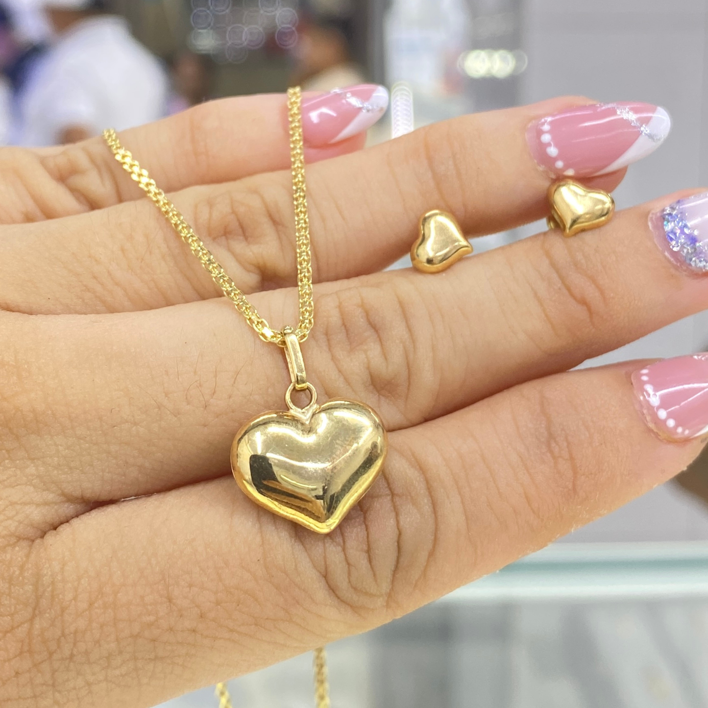 Conjunto Corazón - Oro 18K