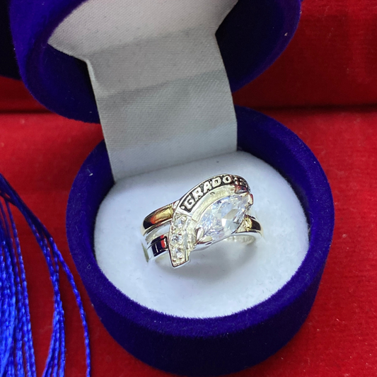 Anillo Graduación - Plata Oro