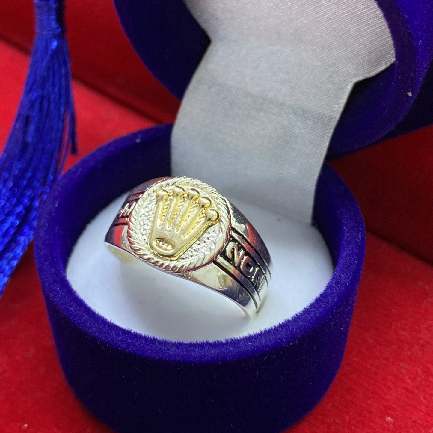 Anillo Rolex Graduación - Plata Oro 925