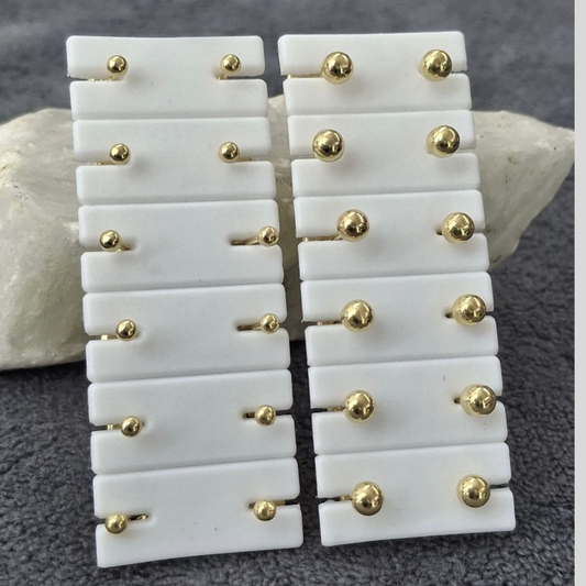 Topos Balín 3 mm y 4 Mm Oro 18K