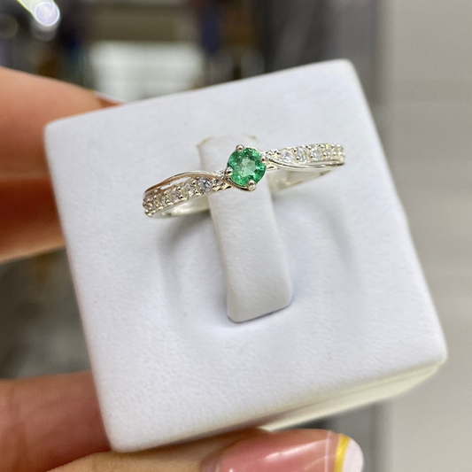 Anillo Esmeralda Plata 925