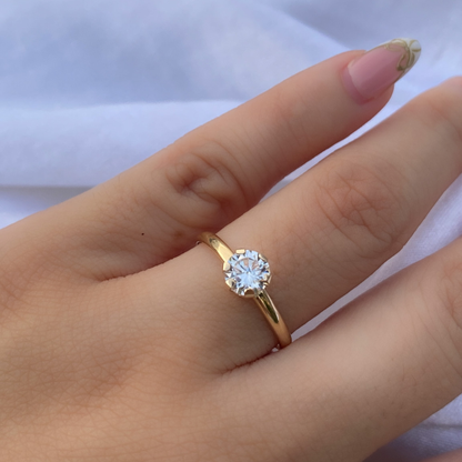 Anillo Solitario Oro 18K