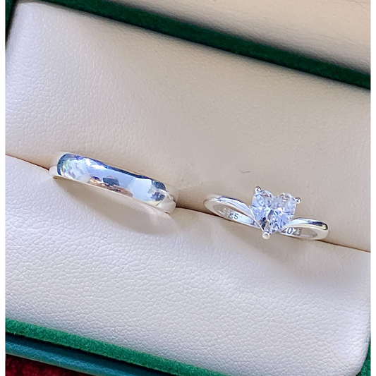 Set de Argolla y Anillo en Plata Ley 925 – Grabado y Estuche Incluidos