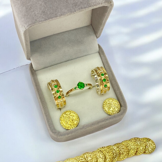 Trío de Argollas Plata Oro Ley 925 con Grabado – Edición Especial