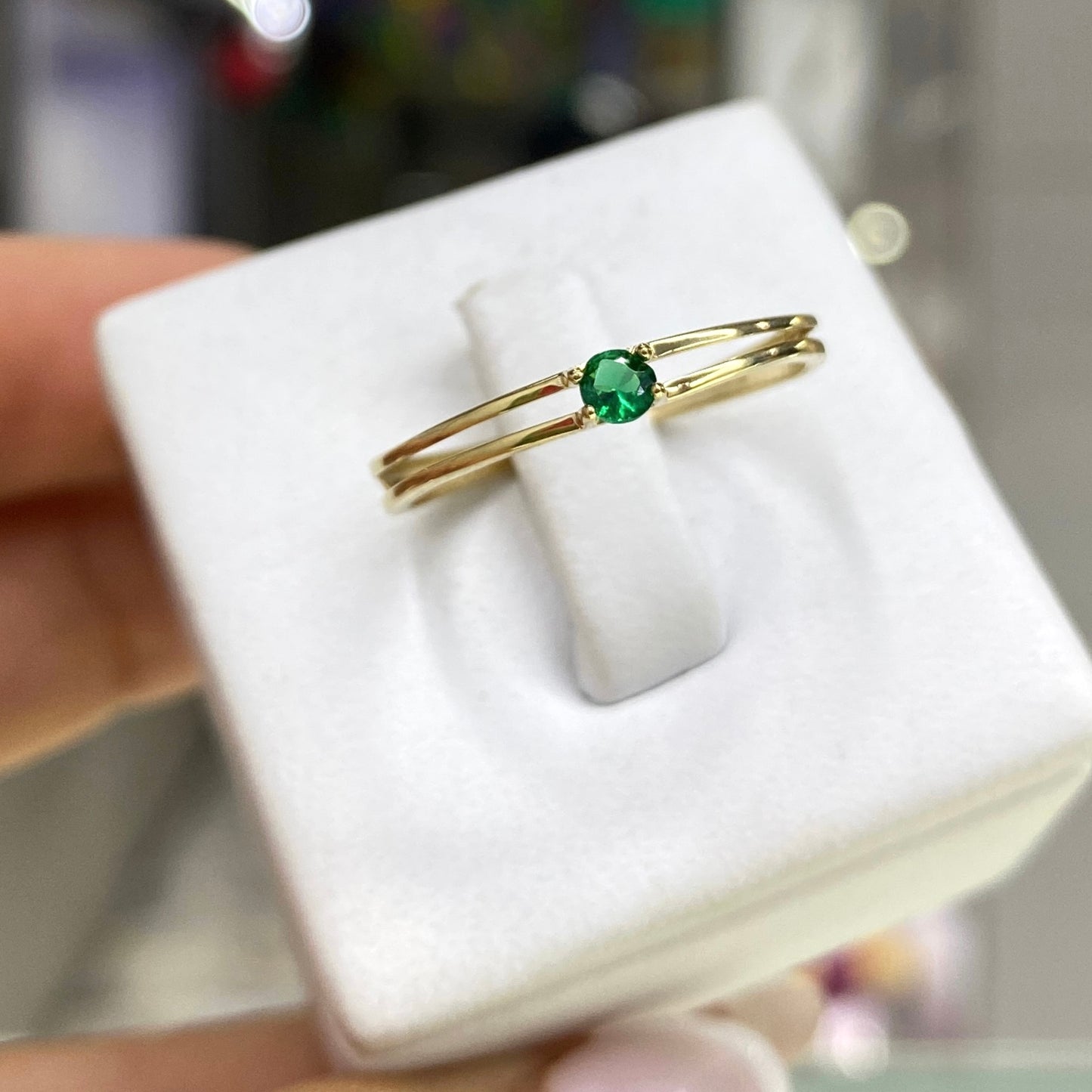 Anillo  Solitario - Oro 18K