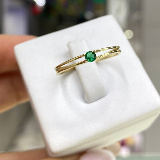 Anillo  Solitario - Oro 18K