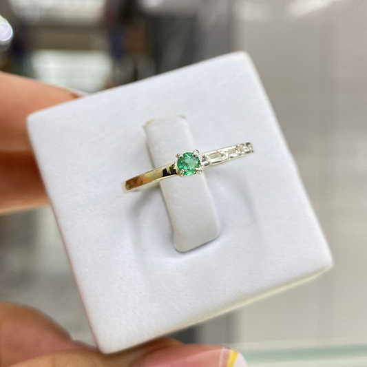 Anillo Esmeralda Plata Oro 925