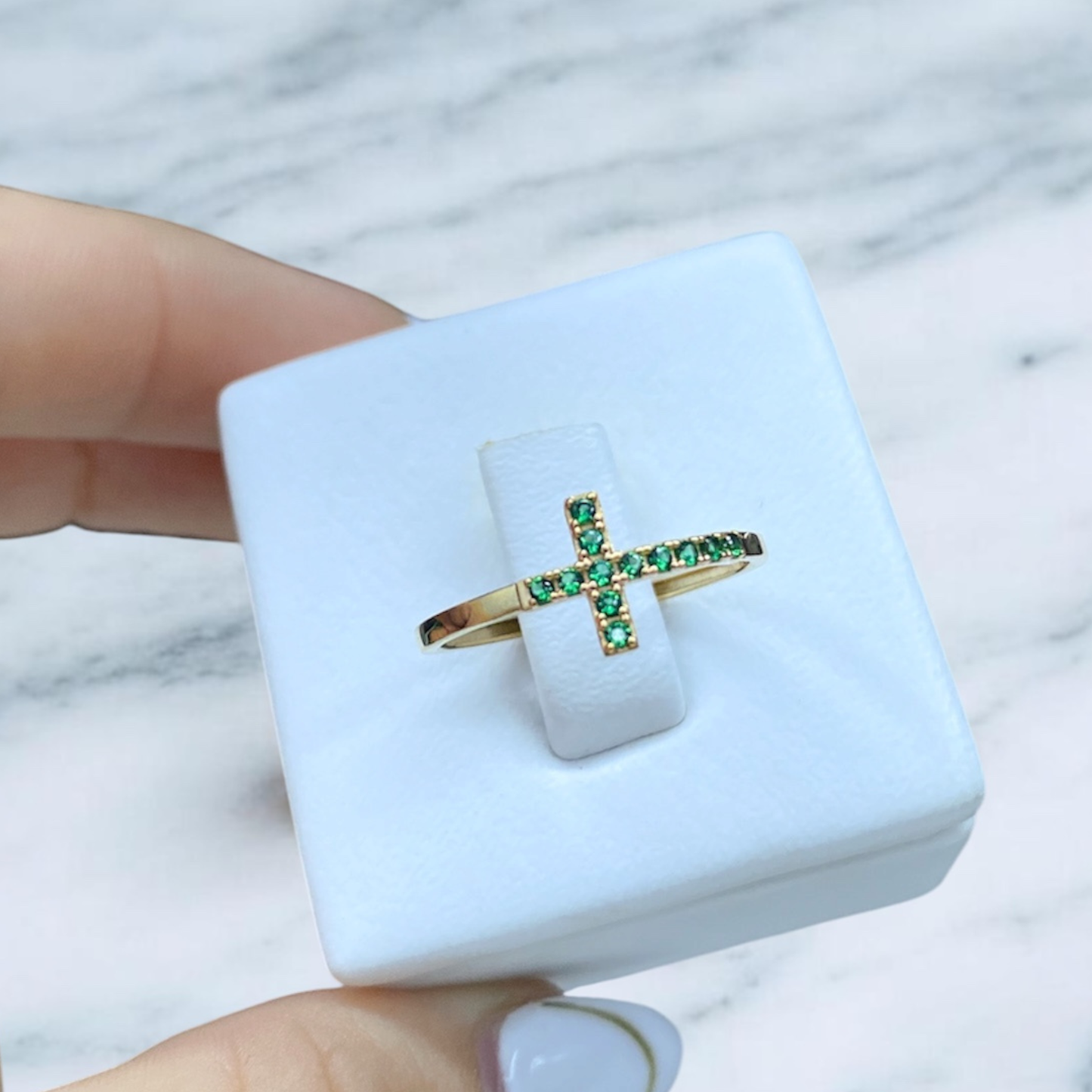 Anillo Cruz Oro 18K