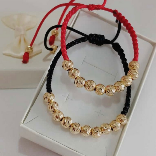 Pulsera Balines 7 mm Oro 18k