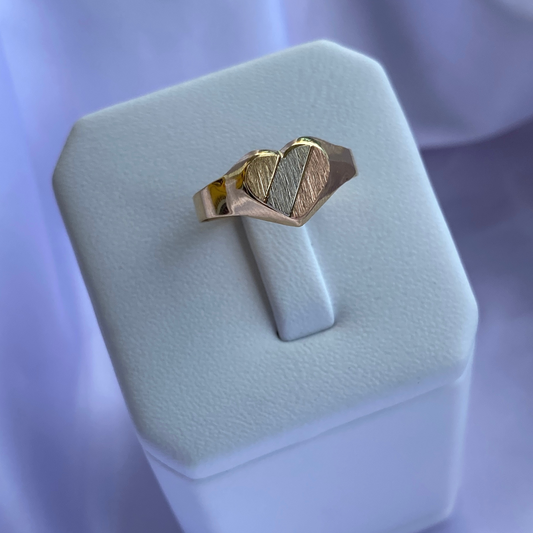 Anillo Corazón Tres Oros - Oro 18K