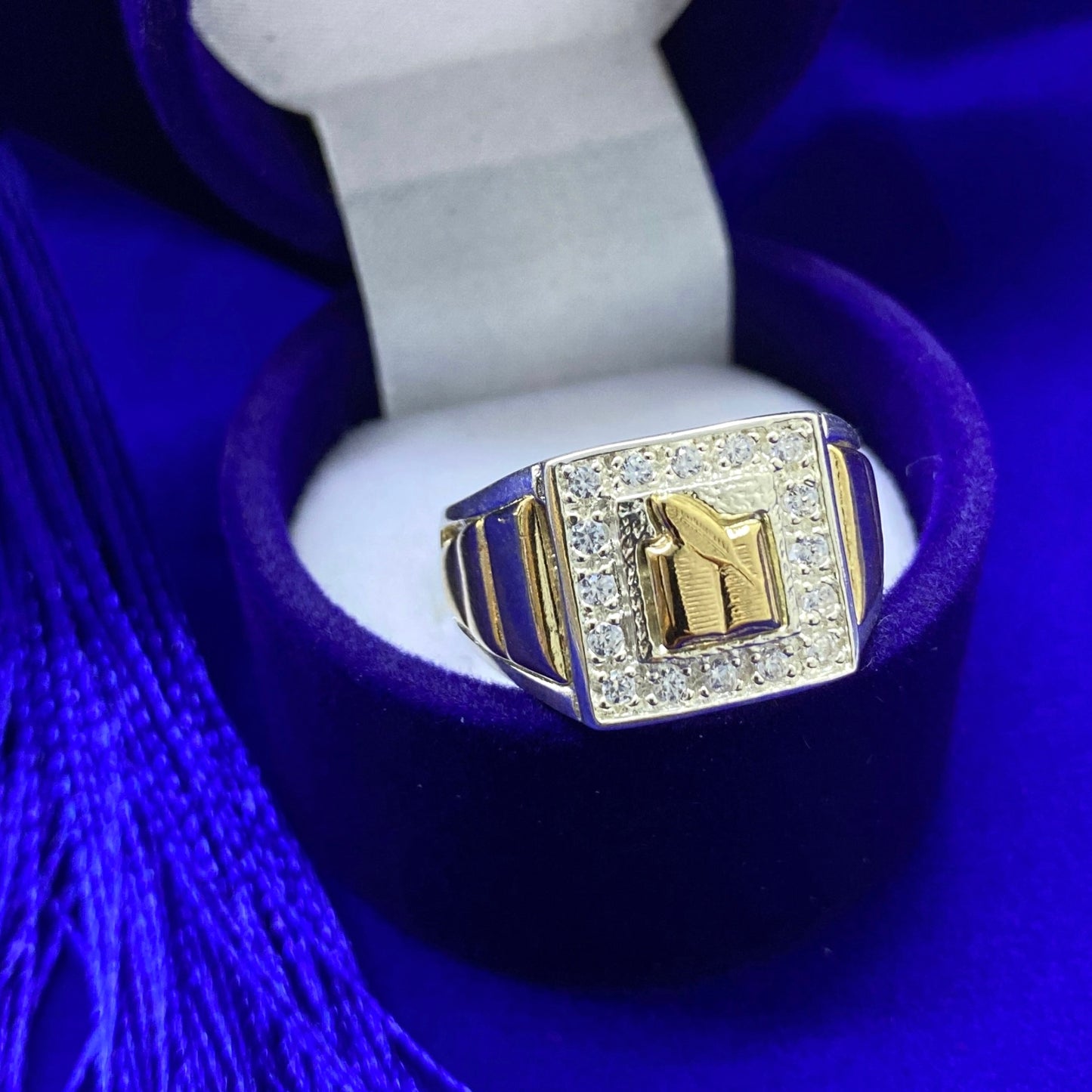 Anillo Graduación - Plata Oro 925