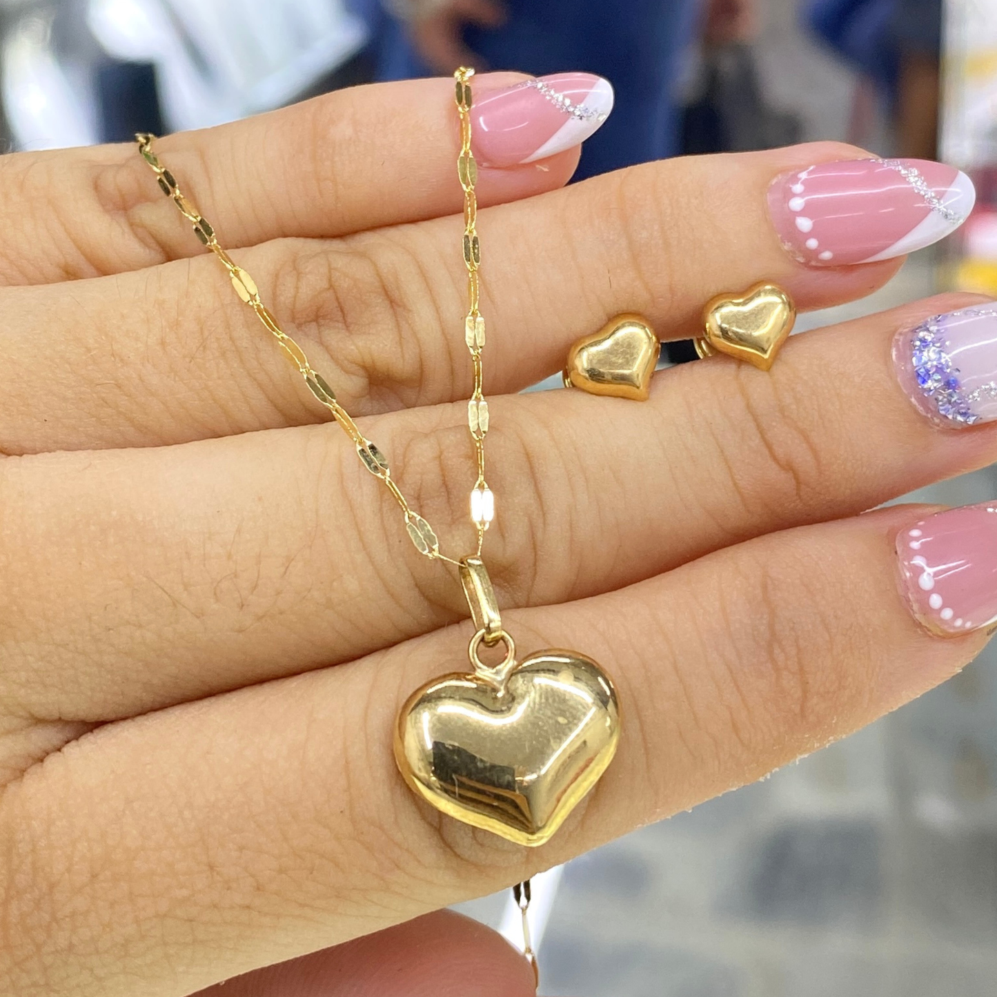 Conjunto Corazón - Oro 18K