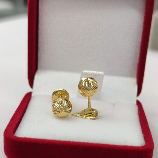 Topos Balín Diamantando 6 mm en Oro  18K