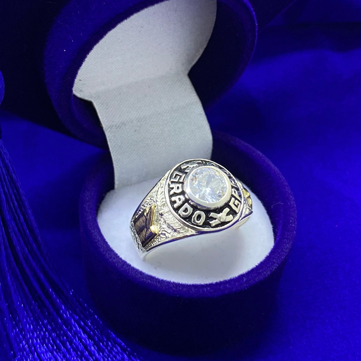 Anillo Graduación - Plata Oro 925