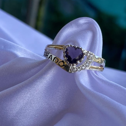 Anillo Graduación - Plata Oro