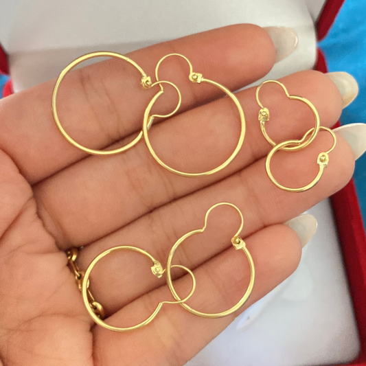 Candongas Lisas Oro 18K