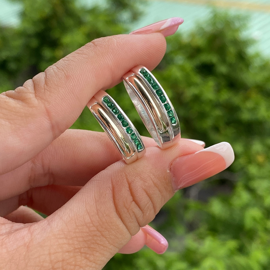 Argollas en Plata 925 con Enchape de Oro – Grabado y Estuche Incluidos