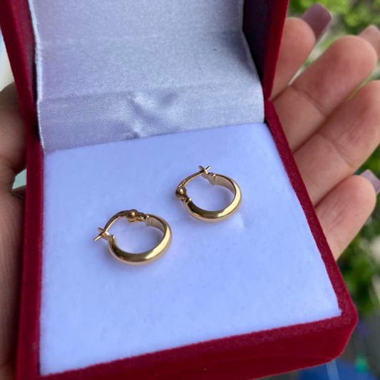 Candongas Unisex  en oro 18k – Elegancia clásica y discreta