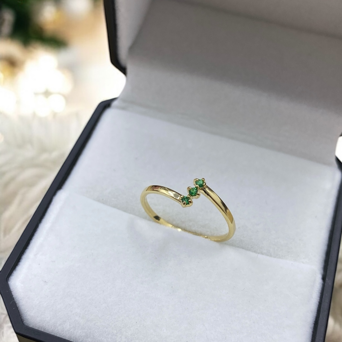 Anillos Tres Piedras Oro 18K