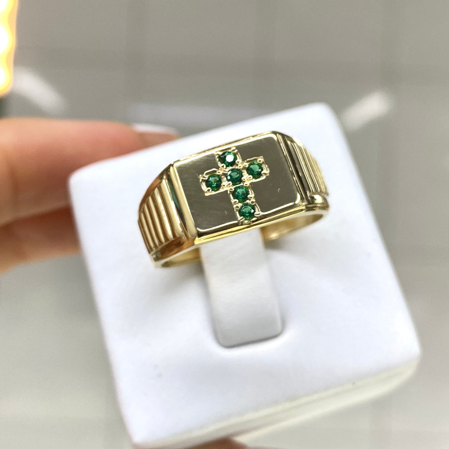 Anillo Cruz Oro 18K